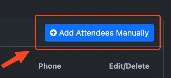 Add Attendees Manually