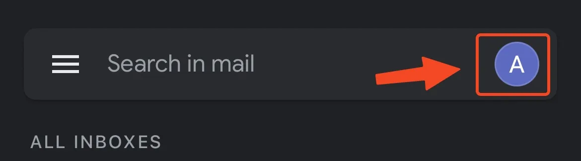 Gmail iOS Profile Icon