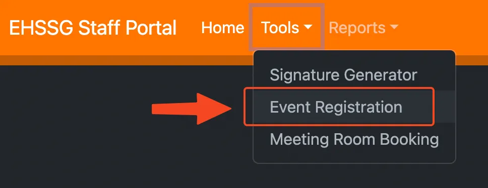 Go to Event Registration